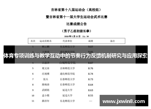 体育专项训练与教学互动中的节奏行为反馈机制研究与应用探索